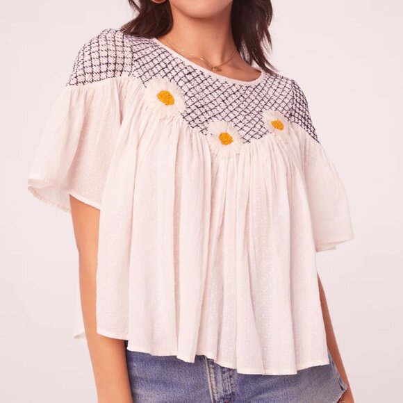 Band of the Free La Plage Embroidered Floral Top - Picture 1 of 9